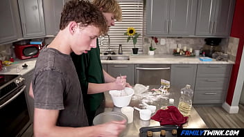 Preview 1 of Yang Teen Yar - FamilyTwink - Pretty Boy Cooks Favorite Step Dad&#039_s Dinner