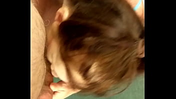 Preview 4 of Hairy Backstage - Bellyjob and Blowjob from my wife