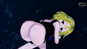 Preview 4 of Nude Underwater Teens Pool - Anna wants to exorcise you with her wet vagina - Shaman King