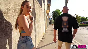 Preview 1 of Islandia Armi - Melania Dark Sneaking out for Anal In Public