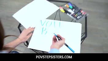 Preview 1 of Married Orgis - PovStepsisters  -   Stepsibling gets hot and dirty just for the votes
