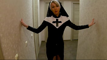 Preview 3 of Nom And Son Full Hd - Sexy Nun Suck and Ass Fuck to Cum in Mouth POV - Cosplay