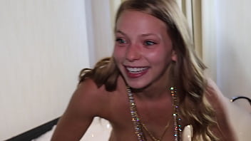 Preview 4 of Traey - snow bunny shooting topless in jacuzzi