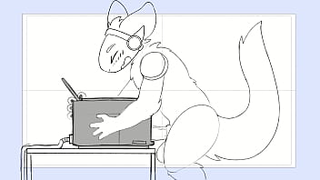 Preview 2 of Tap Gangbang - Protogen fucks a printer and cums