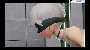 Preview 3 of Lesbian With Staoon - FUTANARI FUCK FEMBOY 2B HENTAI ANIMATION ANAL CREAMPIE