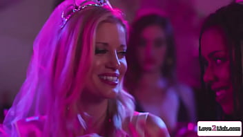 Preview 1 of Jasmin Pires Shemale - Bride has public sex with busty stripper