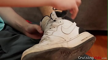 Preview 1 of Table Sex Desert - Foot fetish teen sucking and riding