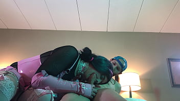 Preview 2 of Hot Mam Xnx - Transgender in Chastity Deepthroats Huge Cock