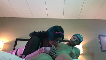 Preview 4 of Hot Mam Xnx - Transgender in Chastity Deepthroats Huge Cock