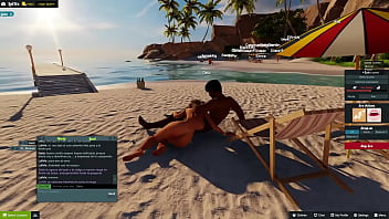 Preview 2 of Shoes Lickong - 3dxchat | LoliVix disfrutando del sol en la playa | noche 10: 3 chicos