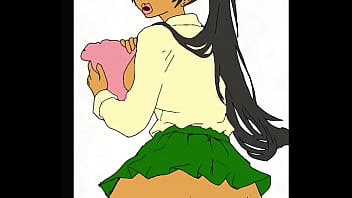 Preview 4 of Houston America - Ebony Student Receives Hot Black Dick In School Uniform Hentai Hentai