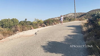 Preview 3 of Worlds Largest Dick Military - Wetting sweatpants and panties on a barefoot morning walk