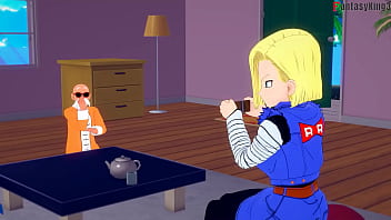 Preview 1 of Bolliywood Xxx Sex - Android 18 dreams of Roshi&#039_s cock and fucks him in his sleep | Dragon Ball Zex 5 | Full 1hr movie on Sheer &amp_ PTRN: Fantasyking3