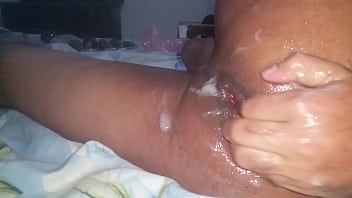 Preview 2 of Small Sxxy Video - I am enjoying  self fisting I taste my own anal cream I love it.  beautiful round ass huge gapes yammy red rosebuds tasty anal cream