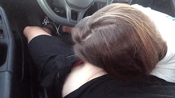 Preview 2 of Japanes Hot Mom Xnxx - Teen blowjob in the car - Cum mouth