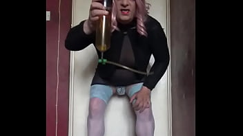 Preview 3 of Sunny Moya Hot Fucking - sissy crossdresser still loves swallowing his own pee and is still waiting for some of yours to swallow