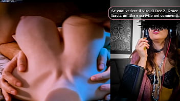 Preview 2 of Bach Gack - Dialoghi Italiano : Dee Z. Grace rivela l&#039_arrapante voce della tettona Britney - Tantaly