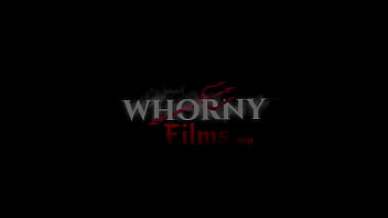Preview 1 of I Spy My Stepsister - WHORNY FILMS Kinky twins in latex suck and fuck tied up dungeon slave