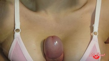 Preview 2 of Latex Panty Shemale - Teen Sport Bra Titfuck Until Cum