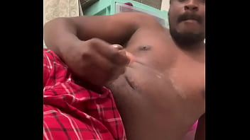 Preview 1 of Hd Want Me To Cum On Your Face - Busting a huge nut out while my dick hang out my boxers