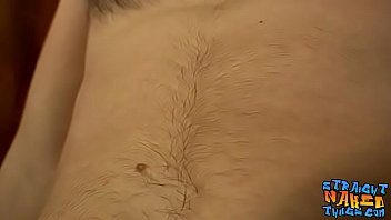 Preview 1 of Try Teens Webcam - Straight dude shows off his hairy chest while jacking off
