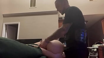 Preview 1 of Stockings Porn Vid - Purple hair girl fucked