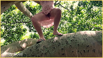 Preview 3 of Brother Like The Sister - Wife climbs trees with no panties on