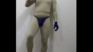 Preview 4 of Seachgrannies Pissing - Zentai exercise dumbbell water bottle