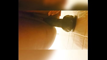 Preview 3 of I And Mymom In Hotel - Getting caught by my roommate fucking a 10 inch dildo  in the shower