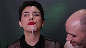 Preview 4 of Kate Sexy Transgender - Cum dripping from mouth