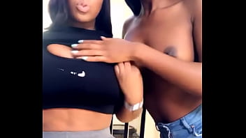 Preview 1 of Hours Gales Xxx - Large tits ebony with small tits friend