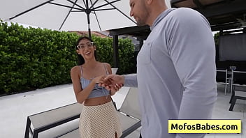 Preview 2 of Bangla Www Xxxcom - Petite flexible teenager slut Sona Bella performs amazing wet deepthroat on JMac&#039_s hard cock