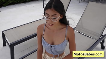 Preview 1 of Bangla Www Xxxcom - Petite flexible teenager slut Sona Bella performs amazing wet deepthroat on JMac&#039_s hard cock
