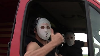 Preview 1 of Two Pento - anal pick up whore with masked men