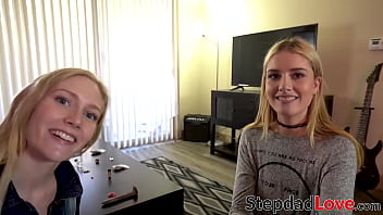 Preview 1 of Jenis G - Emma Starletto and Mazzy Grace threesome sex with stepdad