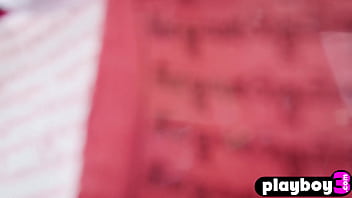 Preview 2 of Sex Arabie - Amazing ebony teen Scarlit Scandal posing and striptease for the Playboy