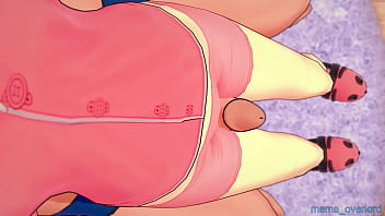 Preview 2 of Russian Teen Anal Extremo3 - Konosuba Megumin wearing pajama (Thigjobs)
