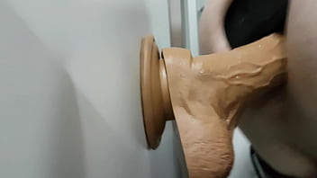 Preview 3 of Lunnex Lex - Me fucking myself with a dildo and a buttplug at the same time at work