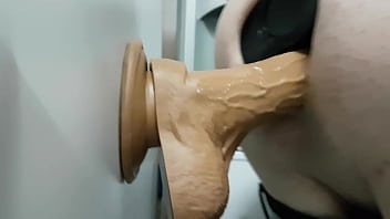 Preview 4 of Lunnex Lex - Me fucking myself with a dildo and a buttplug at the same time at work