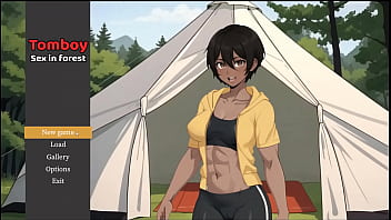 Preview 1 of Bbw Hot Sex Hors - Tomboy Sex in forest [ HENTAI Game ] Ep.1 outdoor BLOWJOB while hiking with my GF