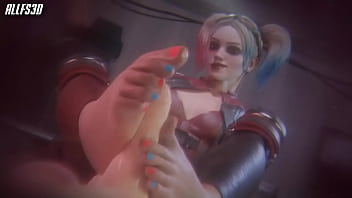 Preview 2 of Sex Videos Bazzer - Harley Quinn Footjob