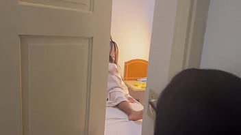 Preview 3 of Mom Bathroom Fack - Stepmom fucks her stepson while his girlfriend is in the living room