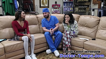 Preview 4 of Brazer Cepat Di Tonton - Become Doctor Tampa As Solana Signs up For Strange Electrical E-Stim &amp_ Orgasm Experiments With Aria Nicole From Doctor-Tampa.com!