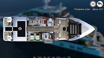 Preview 2 of Eva Filme Chez Vous - WaterWorld - Fucking two pussies on a ship in cabin E1 #66