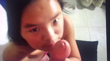 Preview 4 of Shy Teen Daughter Fucked Father - 18YO ASIAN SUCKS ITALIAN DICK