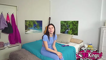 Preview 1 of Ass Masturbation Squirt - Tall Argentinian babe Mia Gallardo seduces her personal trainer and makes a porno with him