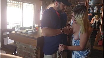 Preview 4 of Xxx Nudis - Waitres caught jerking of the barman at holiday resort