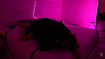 Preview 4 of Shemale Fucks Machine - Tatted Baddy Alby Rydes Gets Tied Down Teased &amp_ Fucked