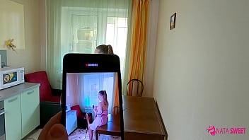 Preview 1 of New Heroine Xxx Videos - Caught my sexy stepsister recording her masturbation for her fans and fuck her tight pussy! Hot role play porn video by Nata Sweet