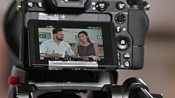 Preview 1 of Waking Up The Neighbors - Gorgeous TV Host Veronica Leal Stops Filming To Enjoy A DP Threesome GP3105